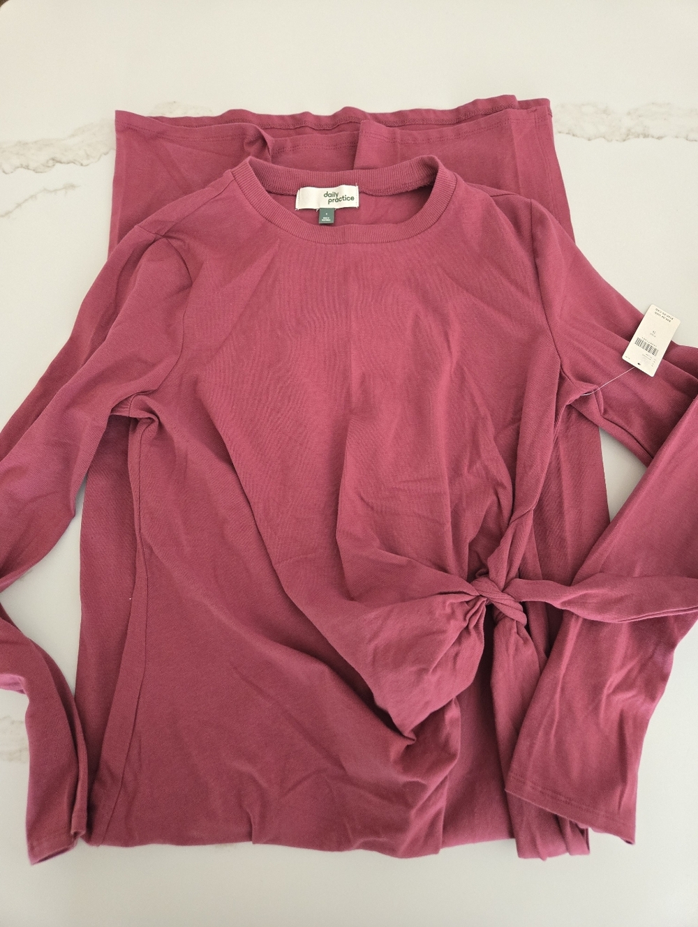 NWT Daily Practice Tie Breaker Long-Sleeve Midi Dress - Picture 2 of 3